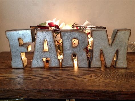 Metal Farmhouse Letters 